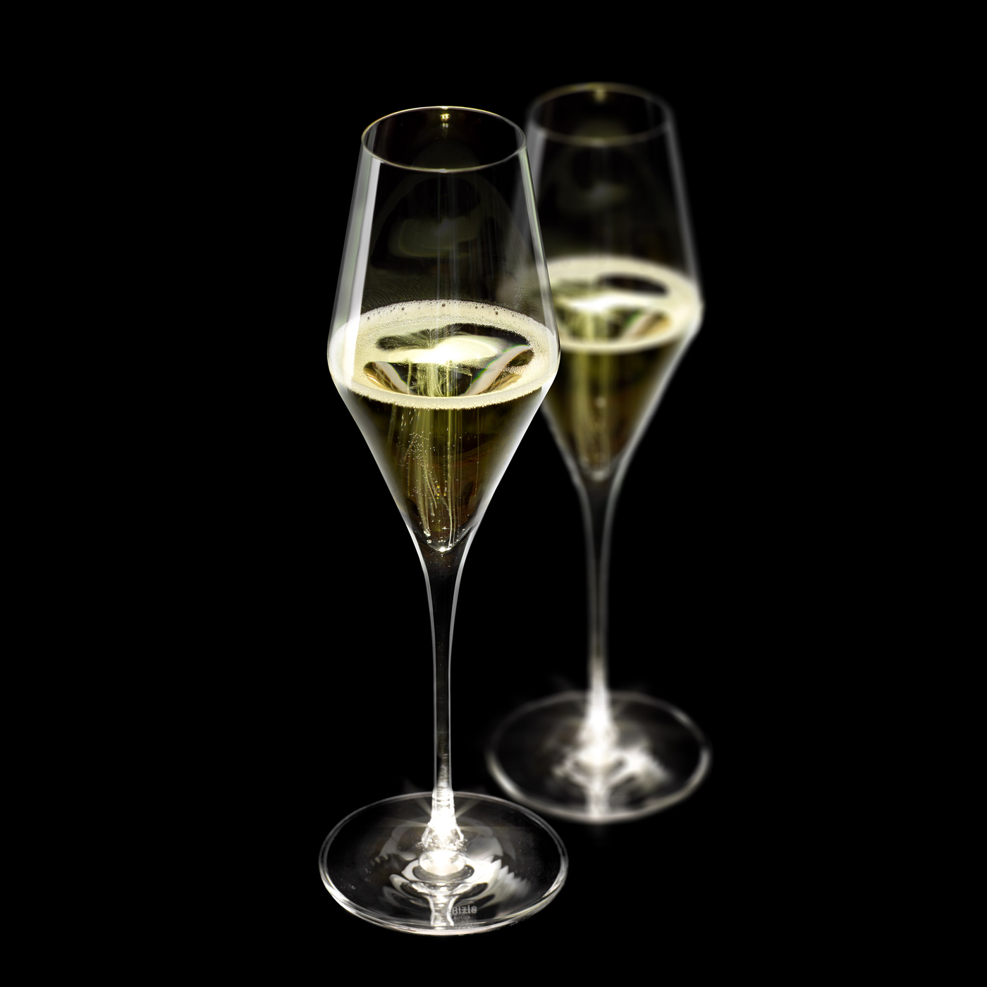 Quatrophil Champagne HIGHLIGHT White Flute 10 oz. - Set of 2